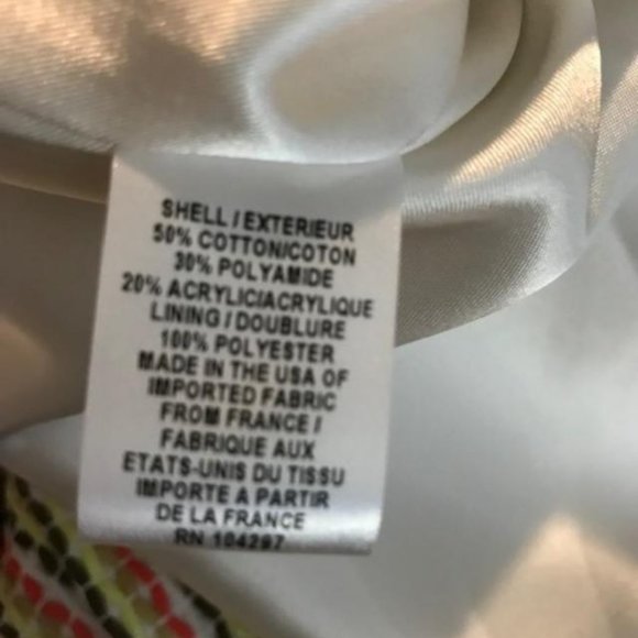 Milly of NY - Tweed Mock Neck Sleeveless Bright Citrus Colorful Mini/Midi Dress - Picture 14 of 15